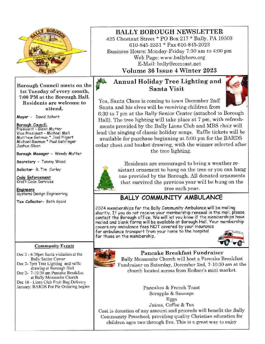 Thumbnail of the first page of 'Newsletter – Winter 2023'