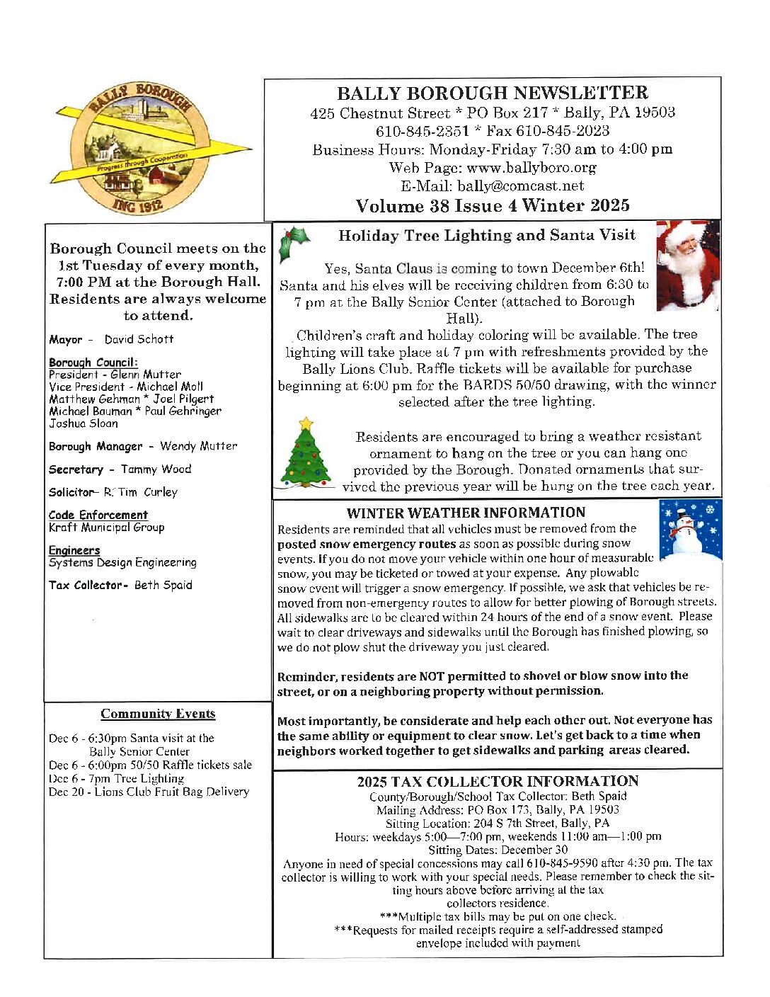 Thumbnail of the first page of 'Newsletter – Winter 2025'