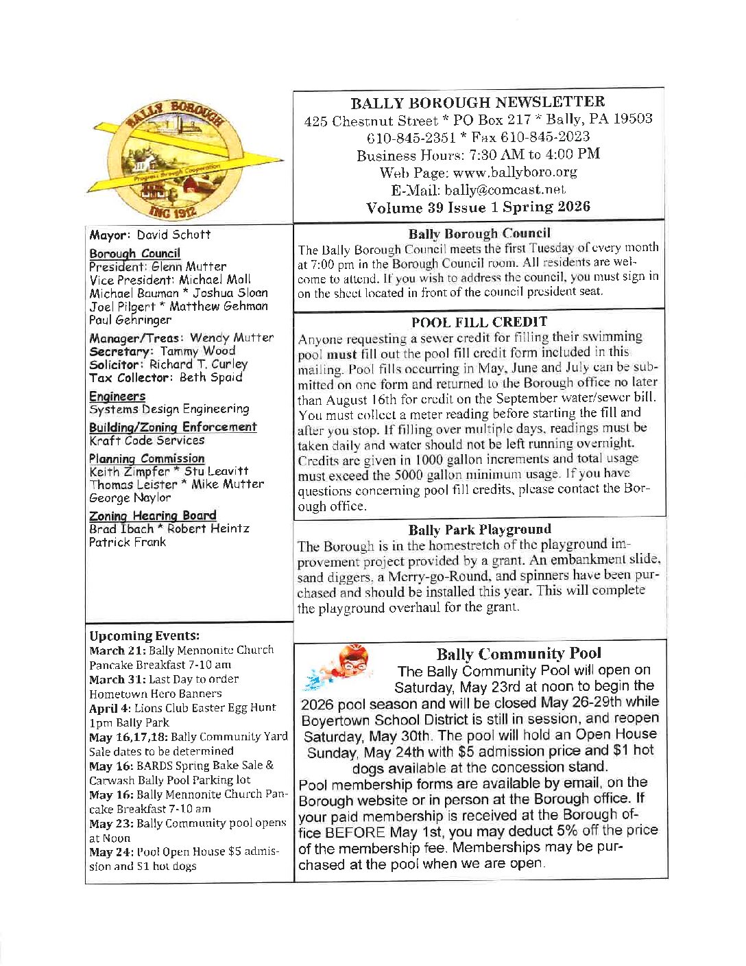 Thumbnail of the first page of 'Newsletter – SPRING 2026'